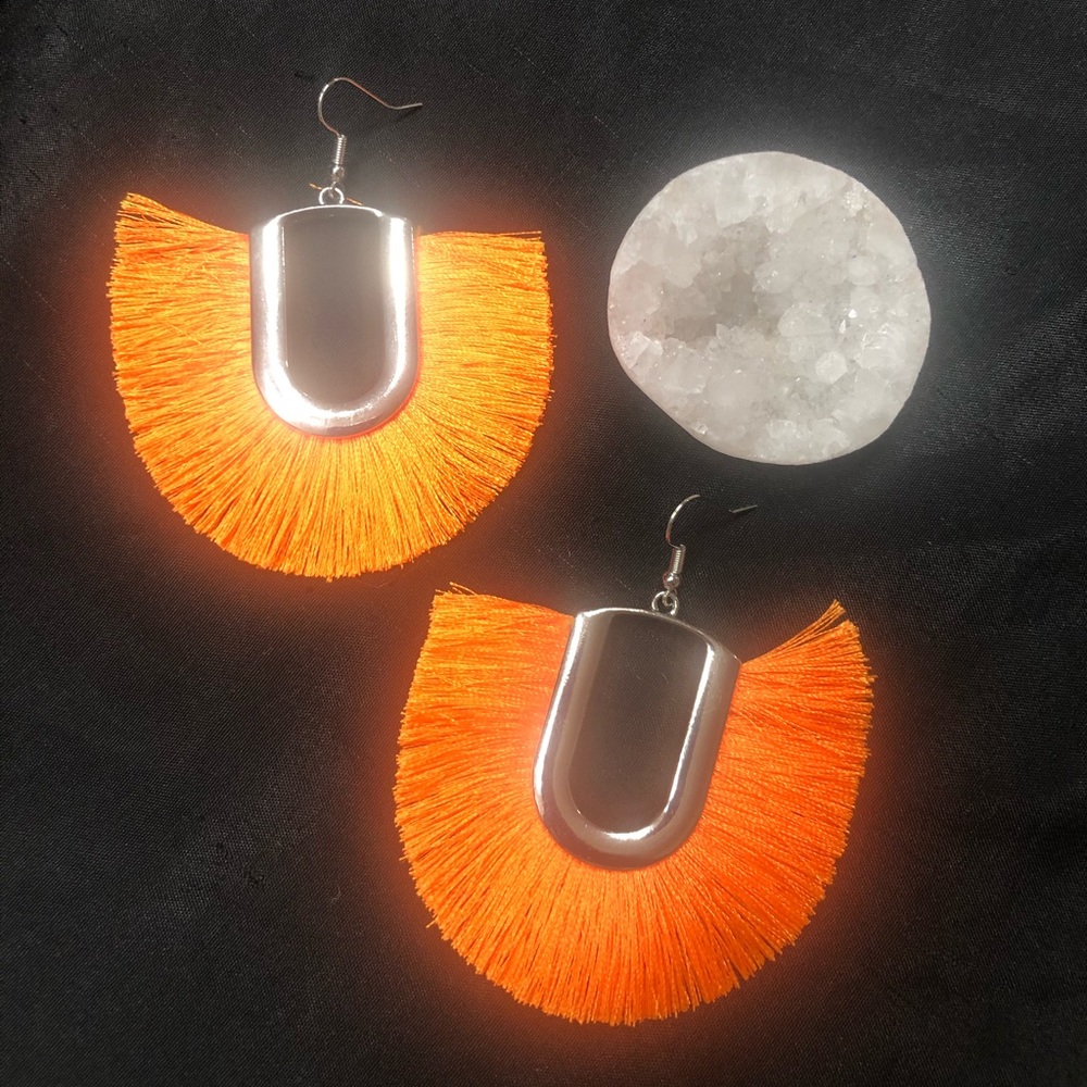3/ $30 Orange Fringe Earrings.